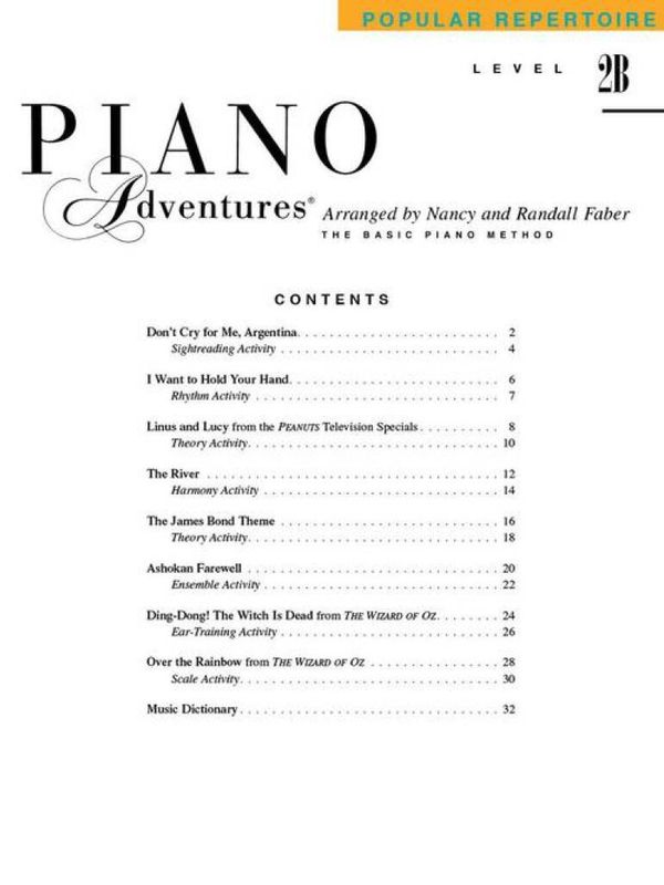 Piano Adventures Popular Repertoire Level 2B