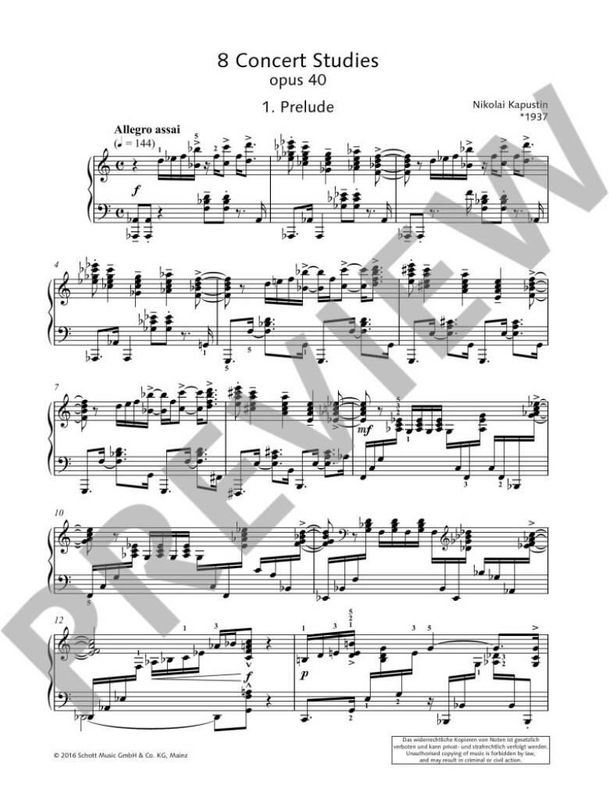 Eight Concert Studies op. 40
