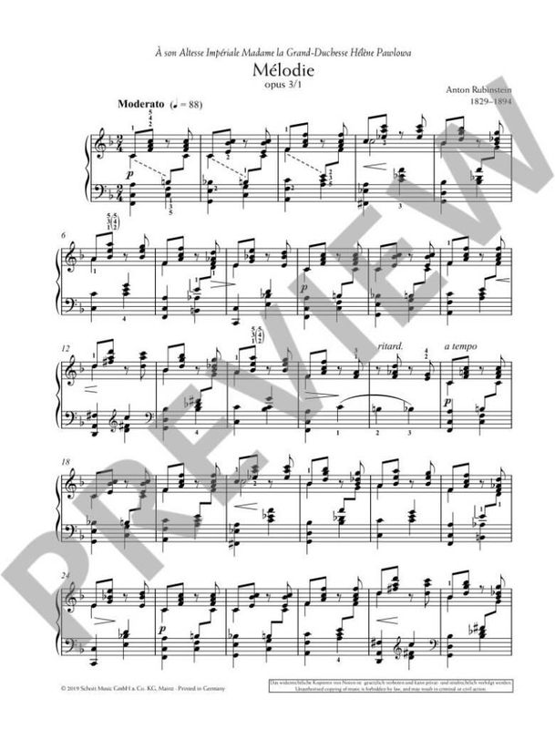 Grigorjewitsch Rubinstejn - Melodie F Opus 3/1
