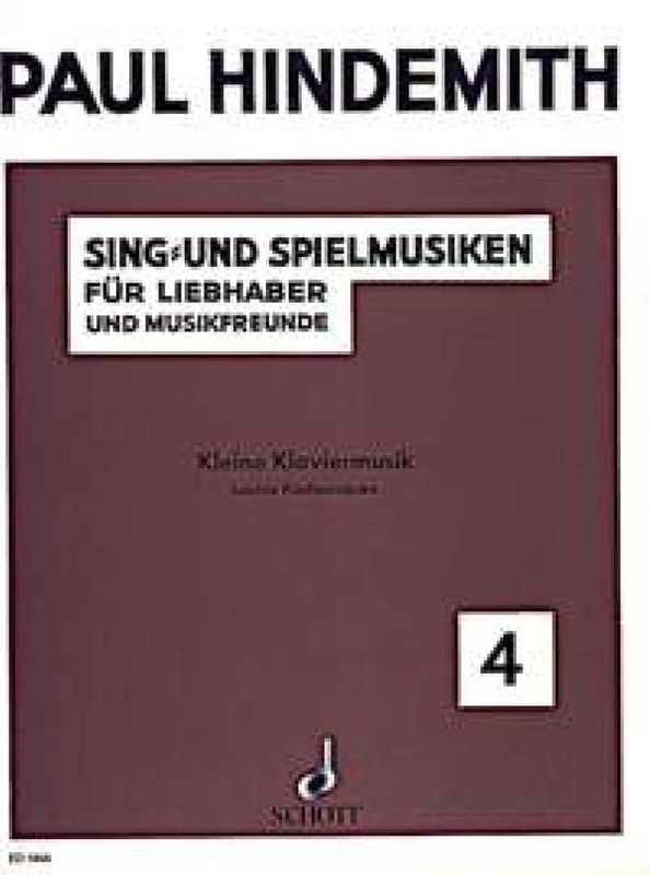 Paul Hindemith - Kleine Klaviermusik Op. 45 N. 4