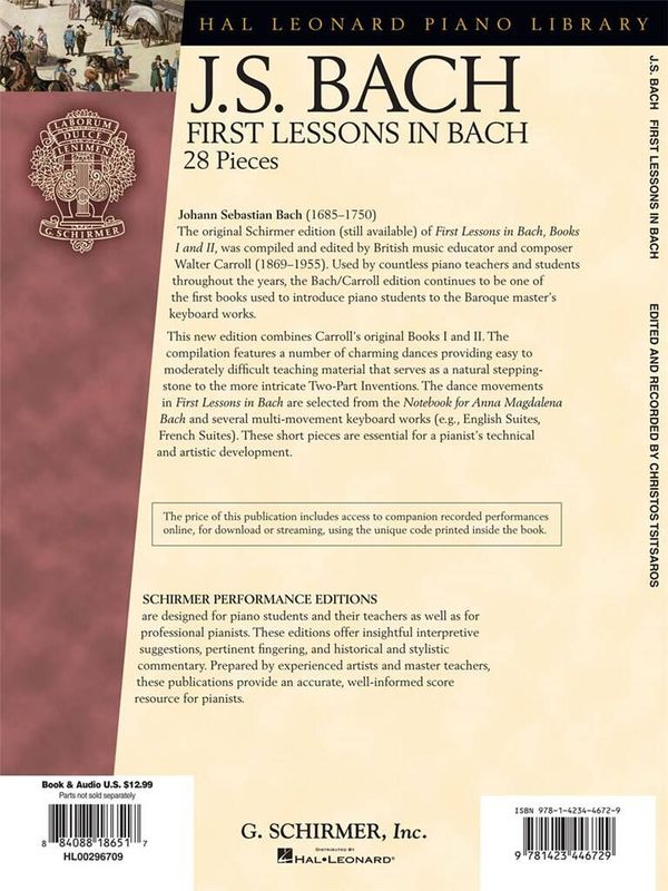 Johann Sebastian Bach - First Lessons in Bach