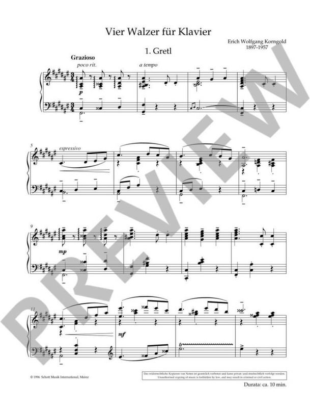 Erich Wolfgang Korngold - Four waltzes