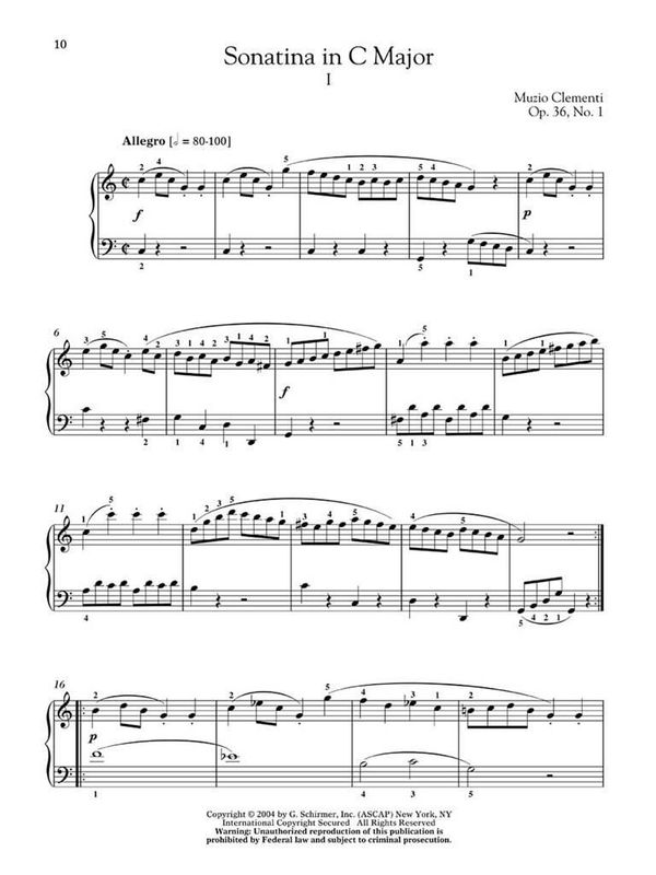 Muzio Clementi - Clementi - Sonatinas, Opus 36