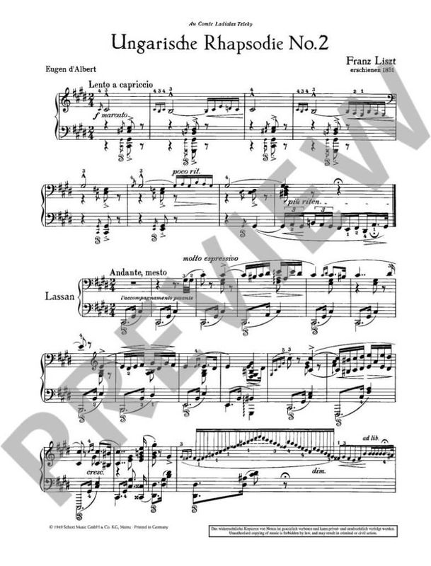 Franz Liszt - Ungarische Rhapsodie 02