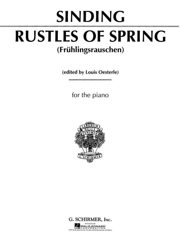 Christian Sinding - Rustles of Spring, Op. 32, No. 3