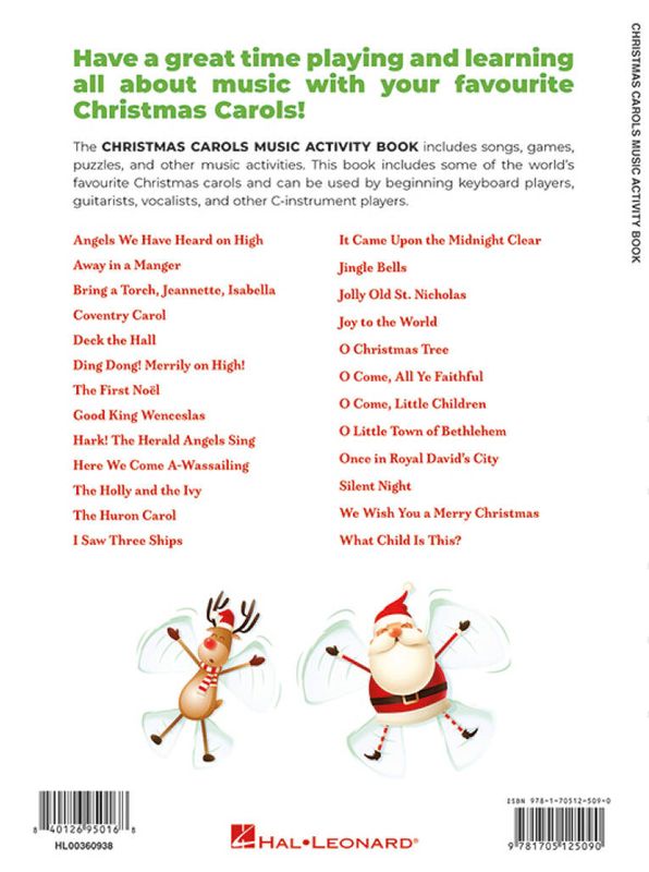 Christmas Carols Music Activity Book
