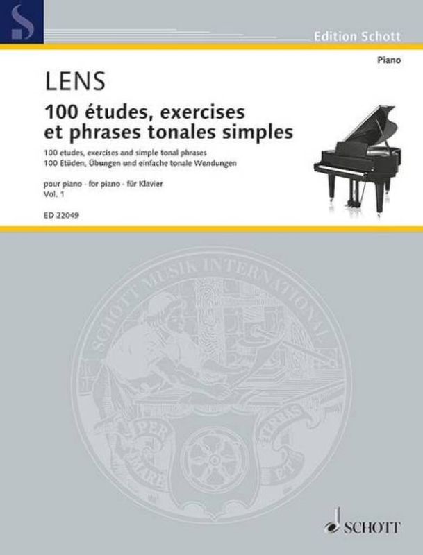 Nicholas Lens - 100 études, exercises et phrases tonales Vol. 1