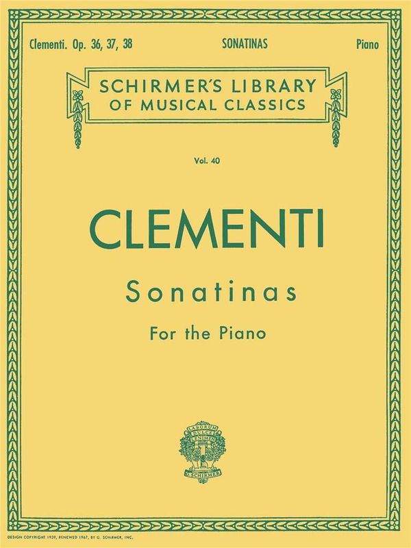 Muzio Clementi - 12 Sonatinas, Op. 36, 37, 38