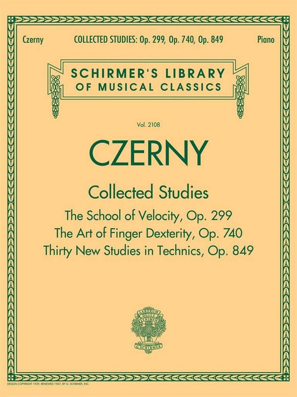 Carl Czerny - Collected Studies: Op. 299, Op. 740, Op. 849