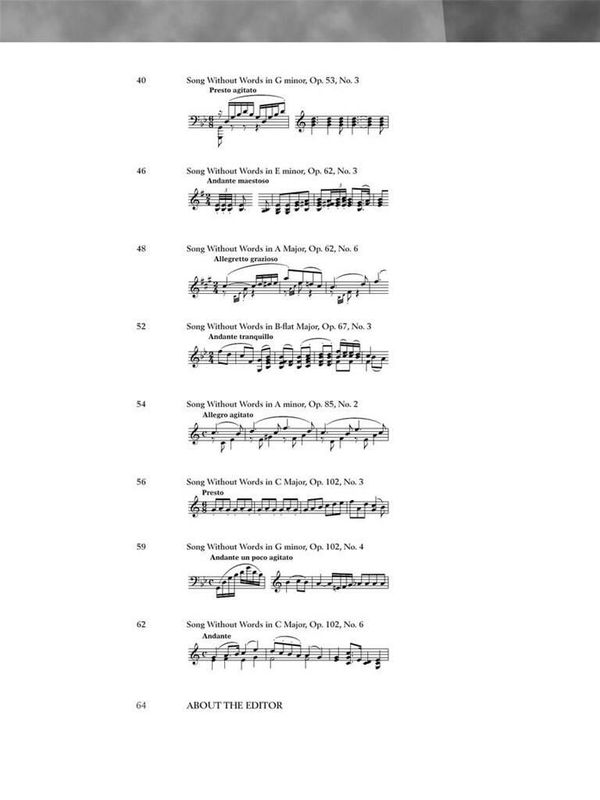Felix Mendelssohn Bartholdy - Mendelssohn - Selections from Song