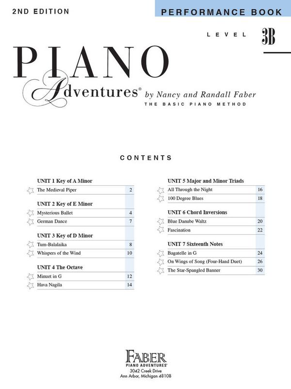Piano Adventures Performance Book Level 3B