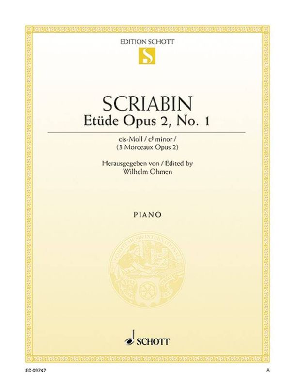 Alexander Scriabin - Etude 1 Cis Opus 2