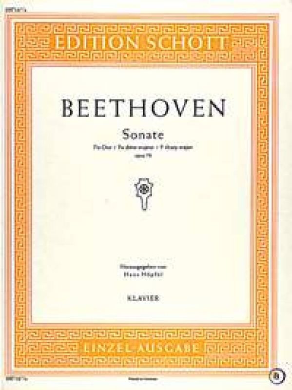 Ludwig van Beethoven - Sonate Fis-Dur op. 78