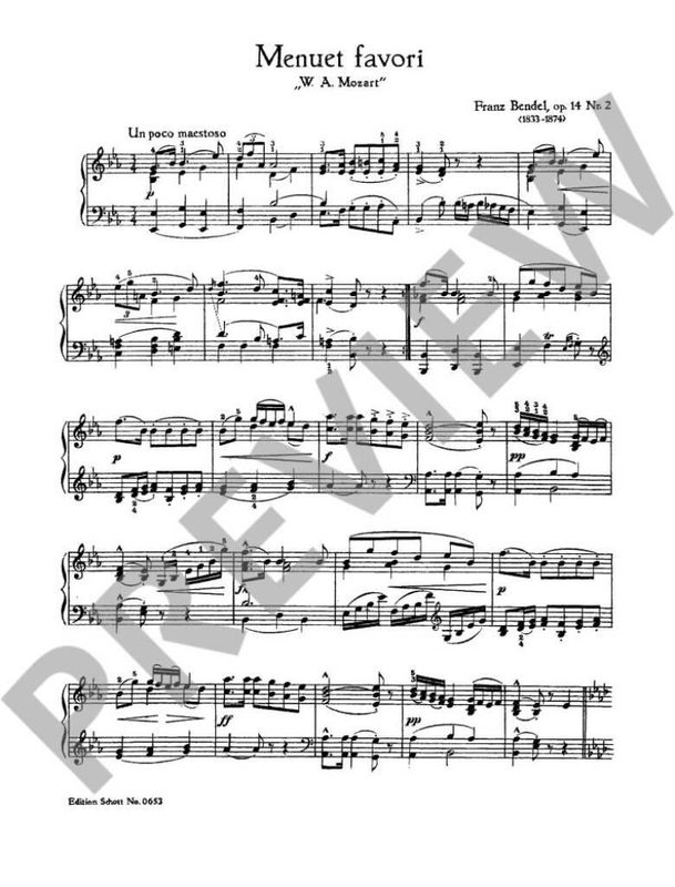 Franz Bendel - Menuet Favori