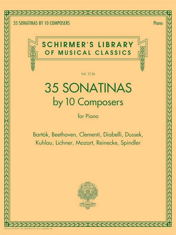 35 Sonatinas by 10 Composers for Piano