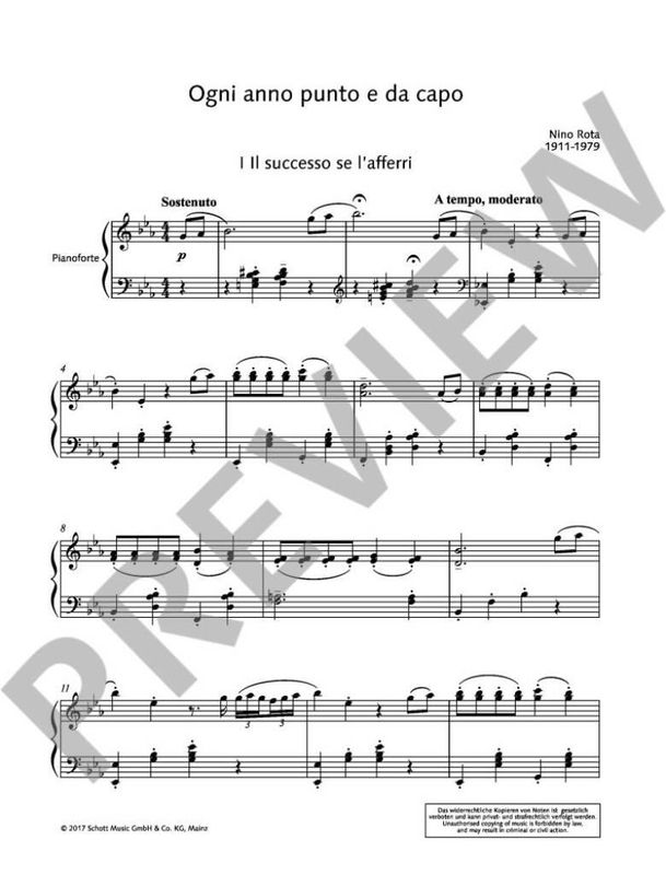 Nino Rota - Ogni Anno Punto E Da Capo