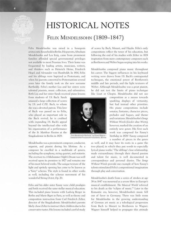 Felix Mendelssohn Bartholdy - Mendelssohn - Selections from Song