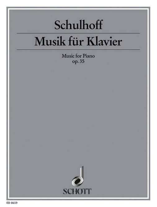 Hovedbilde Erwin Schulhoff - Music for Piano op. 35