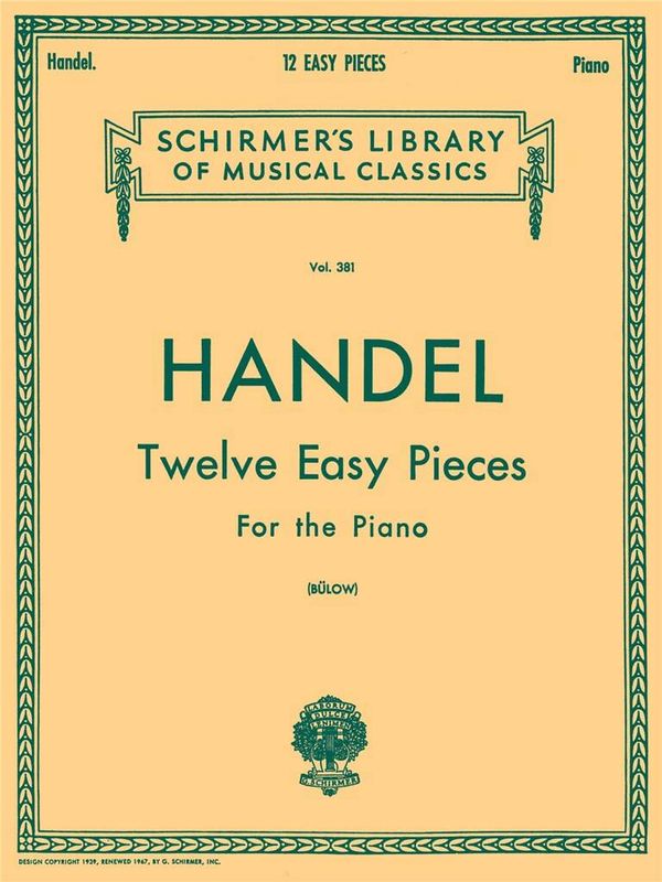 Georg Friedrich Händel - 12 Easy Pieces