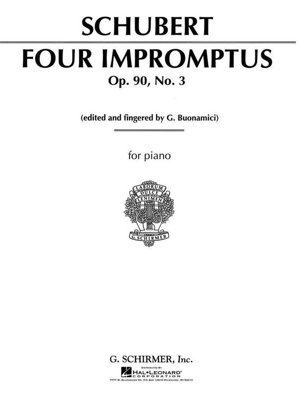 Franz Schubert - Impromptu, Op. 90, No. 3 in G Major