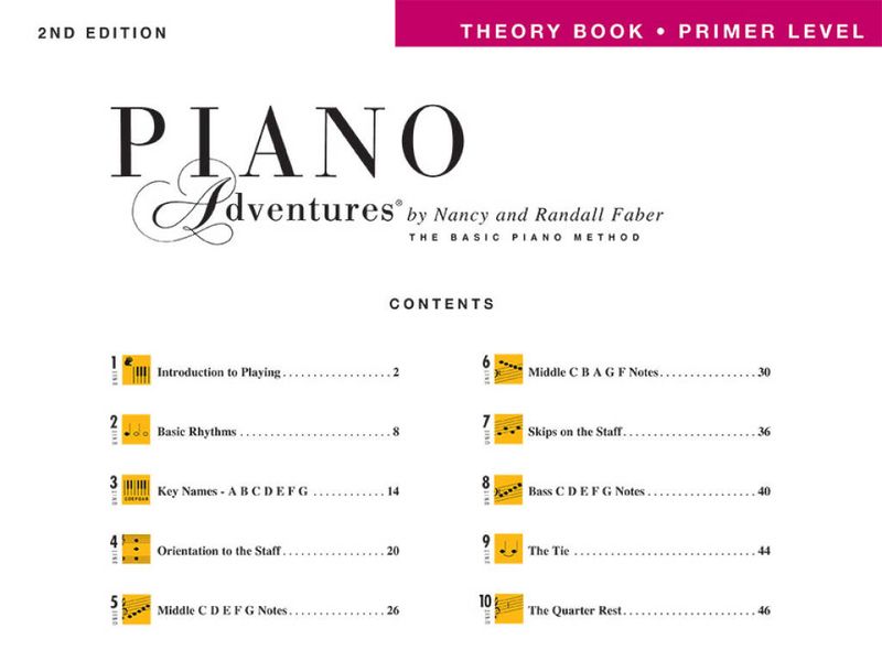 Piano Adventures Theory Book Primer Level