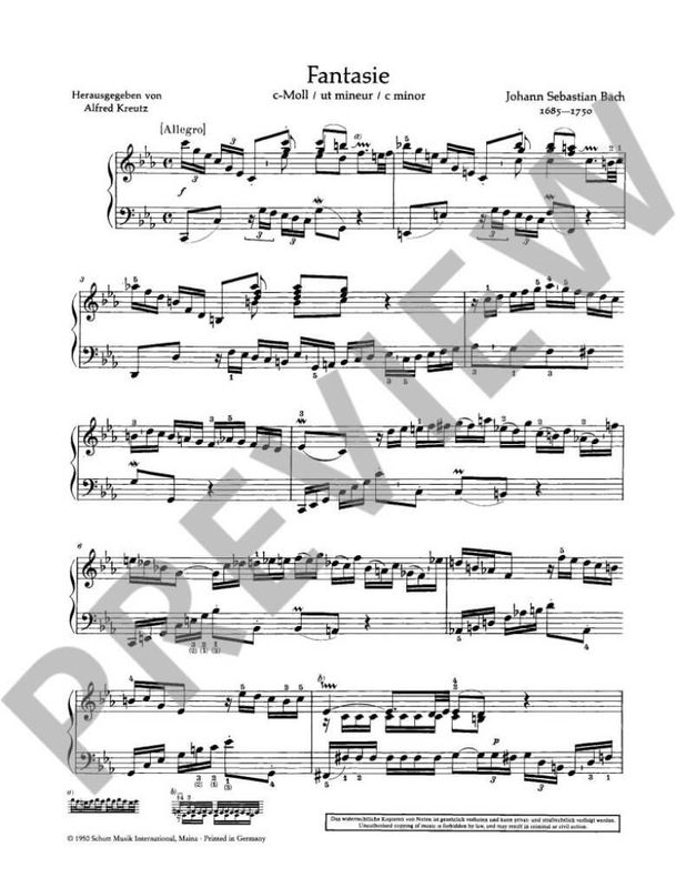 Johann Sebastian Bach - Fantasie C