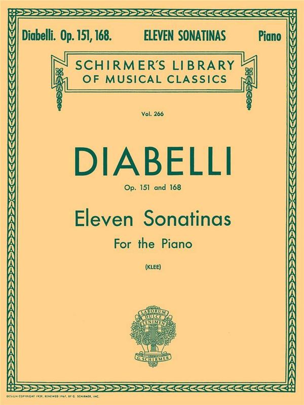 Anton Diabelli - 11 Sonatinas, Op. 151 and 168