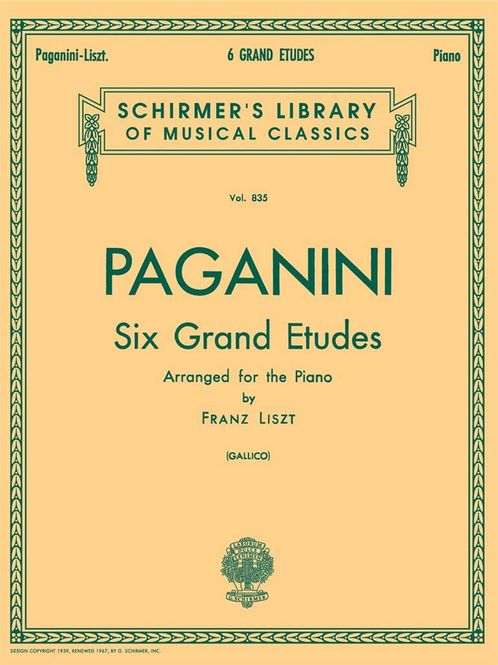 Hovedbilde Franz Liszt - 6 Grande Etudes after N. Paganini