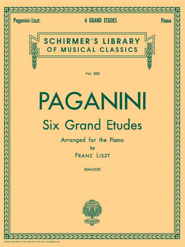 Franz Liszt - 6 Grande Etudes after N. Paganini
