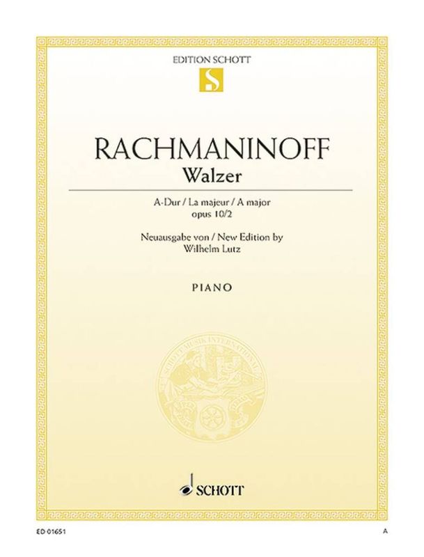 Sergei Rachmaninov - Wals 2 A Opus 10