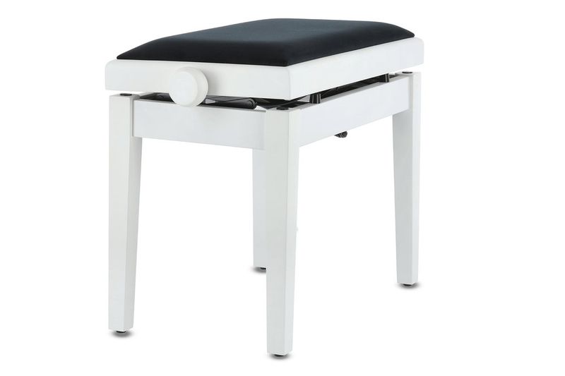 GEWA Piano bench Deluxe Autolift White matt