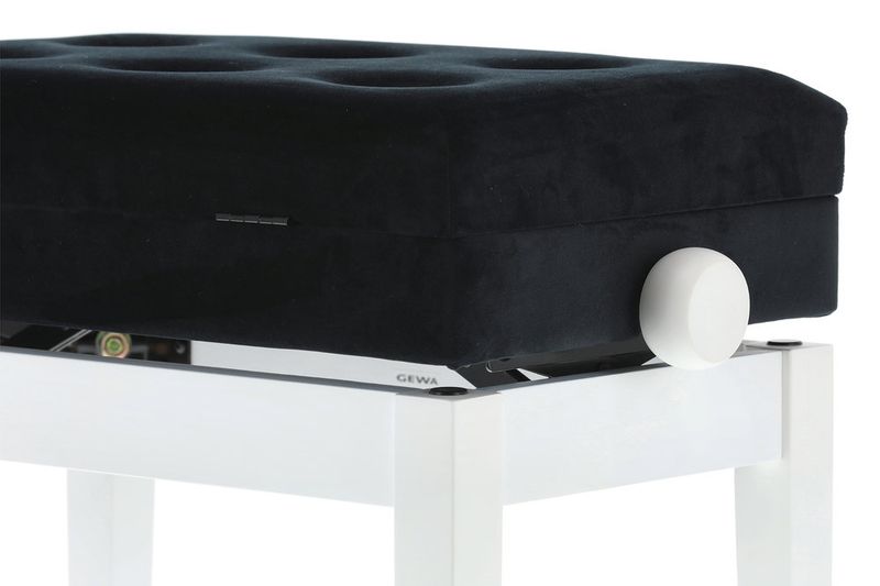 GEWA Piano bench Deluxe Compartment White matt