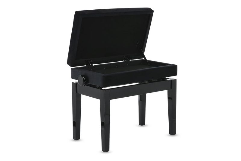 GEWA Piano bench Deluxe Compartment Black highgloss