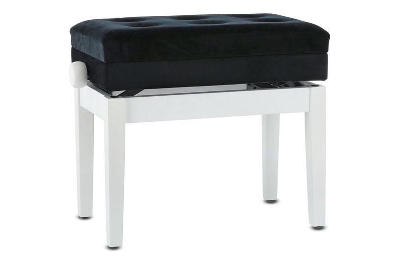GEWA Piano bench Deluxe Compartment White matt