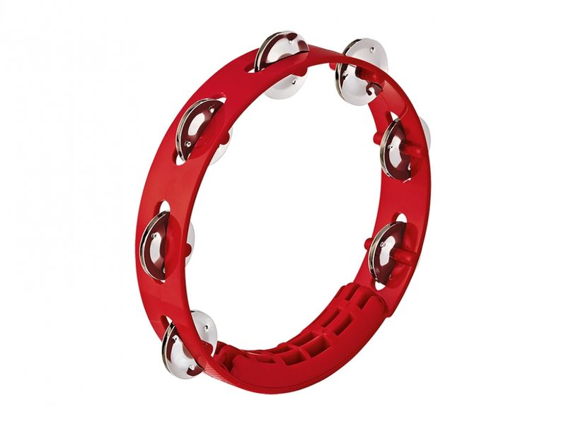 Nino NINO49R Compact ABS Tamburin 8'', Red