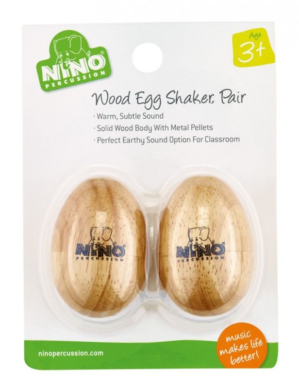 Nino NINO562-2 Ägg Wood shaker, Small (Par)