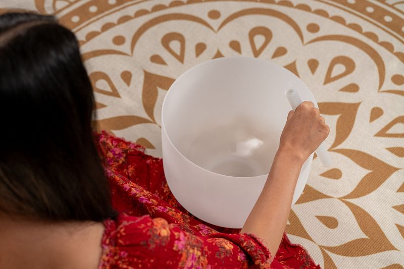 Meinl CSBM12A3 Crystal Singing Bowl 12, 440Hz, Brow Chakra G3