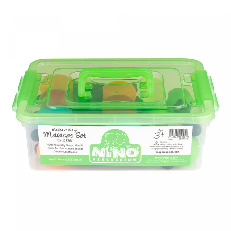 Nino NINOSET56 NINO Maracas Shaker Set, small. 16 pcs