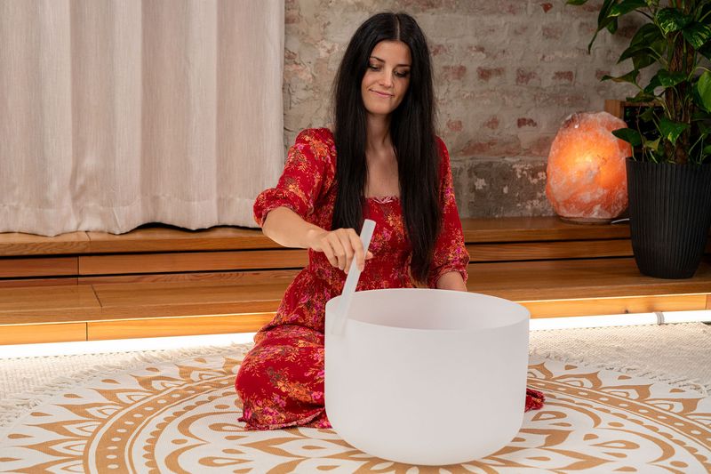 Meinl CSB16F3 Crystal Singing Bowl 16'' , Note F3, Heart Chakra