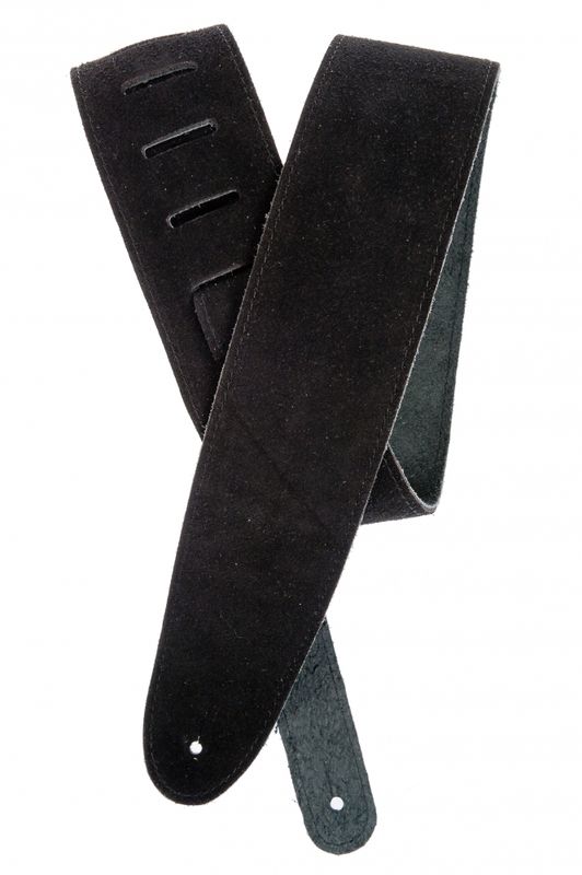 D'Addario 25SS00-DX Axelband Suede läder 64 mm - Black