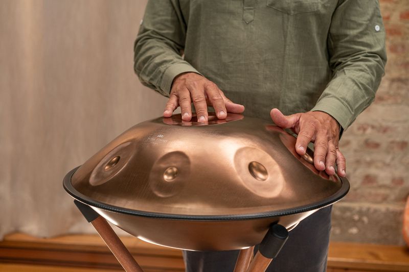 Meinl HPSTL110CU Sensory Handpan, Stainless, Vintage Copper, F PYGME, 11 notes