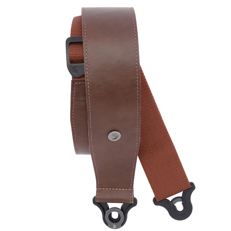 D'Addario 25BAL02 PW Comfort Leather strap 2.5''/64mm Auto Lock - Brown