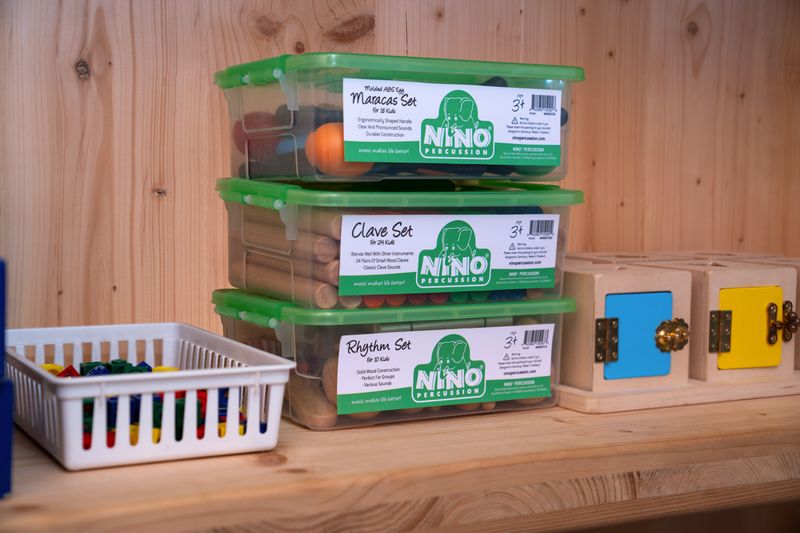 Nino NINOSET56 NINO Maracas Shaker Set, small. 16 pcs