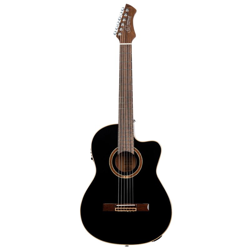 Ortega RCE238SN-BKT Klassisk gitar 4/4 Size, med mik, Slim neck