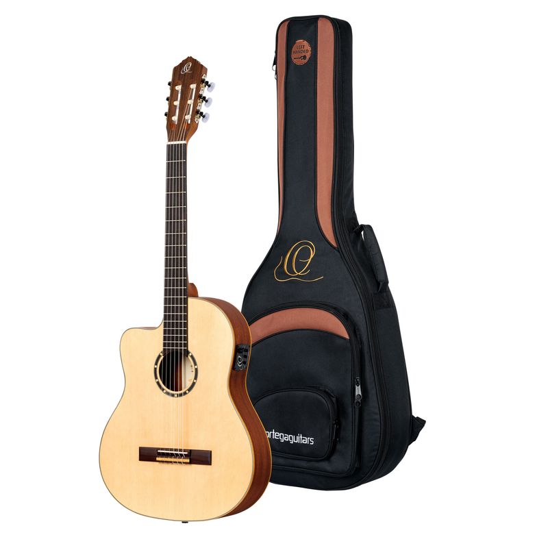Ortega RCE125SN-L Klassisk gitar 4/4 Size, med mik, Thin, Slim Neck, Left
