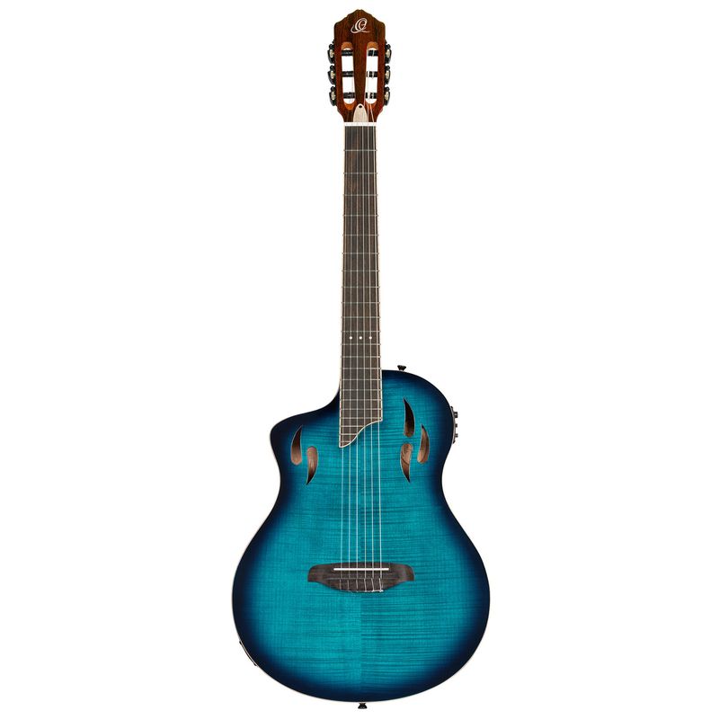 Ortega RTPDLX-FMA-L Nylonstr. gitar med mik, Thin, Slim neck, Left