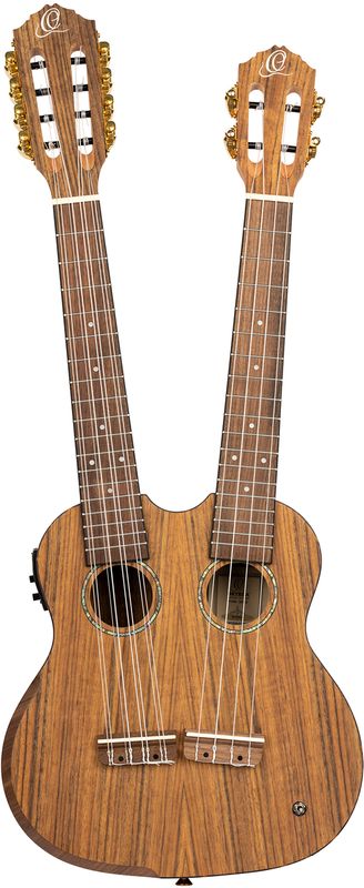 Ortega HYDRA Twin-neck Tenor ukulele med softcase