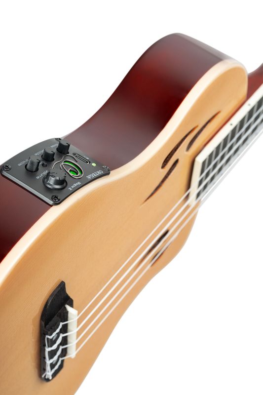 Ortega RTPS-U-NAT Tenor ukulele med mik, Tourplayer