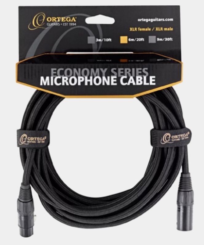 Ortega OECM-30XX Microphone cable 30 ft, XLR/XLR plugs