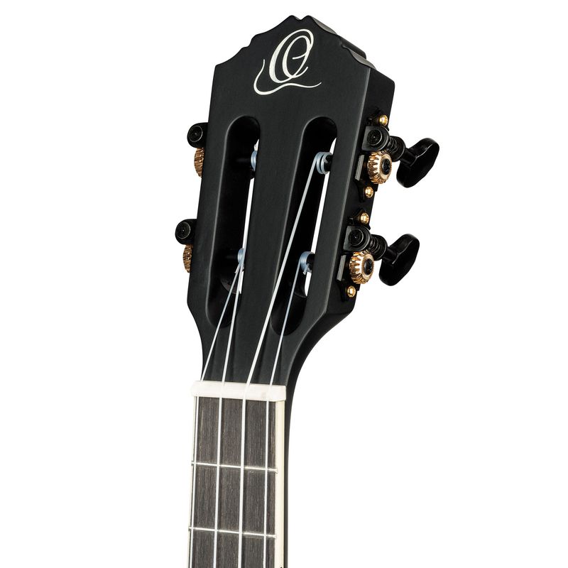 Ortega RTPS-U-SBK-L Tenor ukulele med mik, Tourplayer, Left